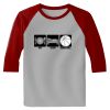 Raglan 3/4 Roundneck Shirt (Gray Body) Thumbnail