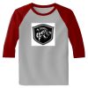 Raglan 3/4 Roundneck Shirt (Gray Body) Thumbnail