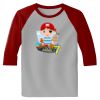 Raglan 3/4 Roundneck Shirt (Gray Body) Thumbnail