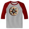 Raglan 3/4 Roundneck Shirt (Gray Body) Thumbnail