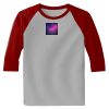 Raglan 3/4 Roundneck Shirt (Gray Body) Thumbnail