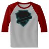 Raglan 3/4 Roundneck Shirt (Gray Body) Thumbnail