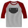 Raglan 3/4 Roundneck Shirt (Gray Body) Thumbnail