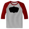 Raglan 3/4 Roundneck Shirt (Gray Body) Thumbnail