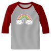 Raglan 3/4 Roundneck Shirt (Gray Body) Thumbnail