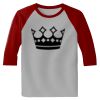 Raglan 3/4 Roundneck Shirt (Gray Body) Thumbnail