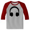 Raglan 3/4 Roundneck Shirt (Gray Body) Thumbnail