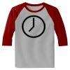 Raglan 3/4 Roundneck Shirt (Gray Body) Thumbnail