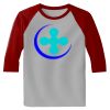 Raglan 3/4 Roundneck Shirt (Gray Body) Thumbnail