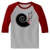 Raglan 3/4 Roundneck Shirt (Gray Body) Thumbnail