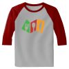 Raglan 3/4 Roundneck Shirt (Gray Body) Thumbnail