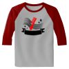 Raglan 3/4 Roundneck Shirt (Gray Body) Thumbnail