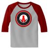 Raglan 3/4 Roundneck Shirt (Gray Body) Thumbnail