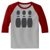 Raglan 3/4 Roundneck Shirt (Gray Body) Thumbnail