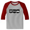 Raglan 3/4 Roundneck Shirt (Gray Body) Thumbnail