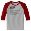 Raglan 3/4 Roundneck Shirt (Gray Body) Thumbnail